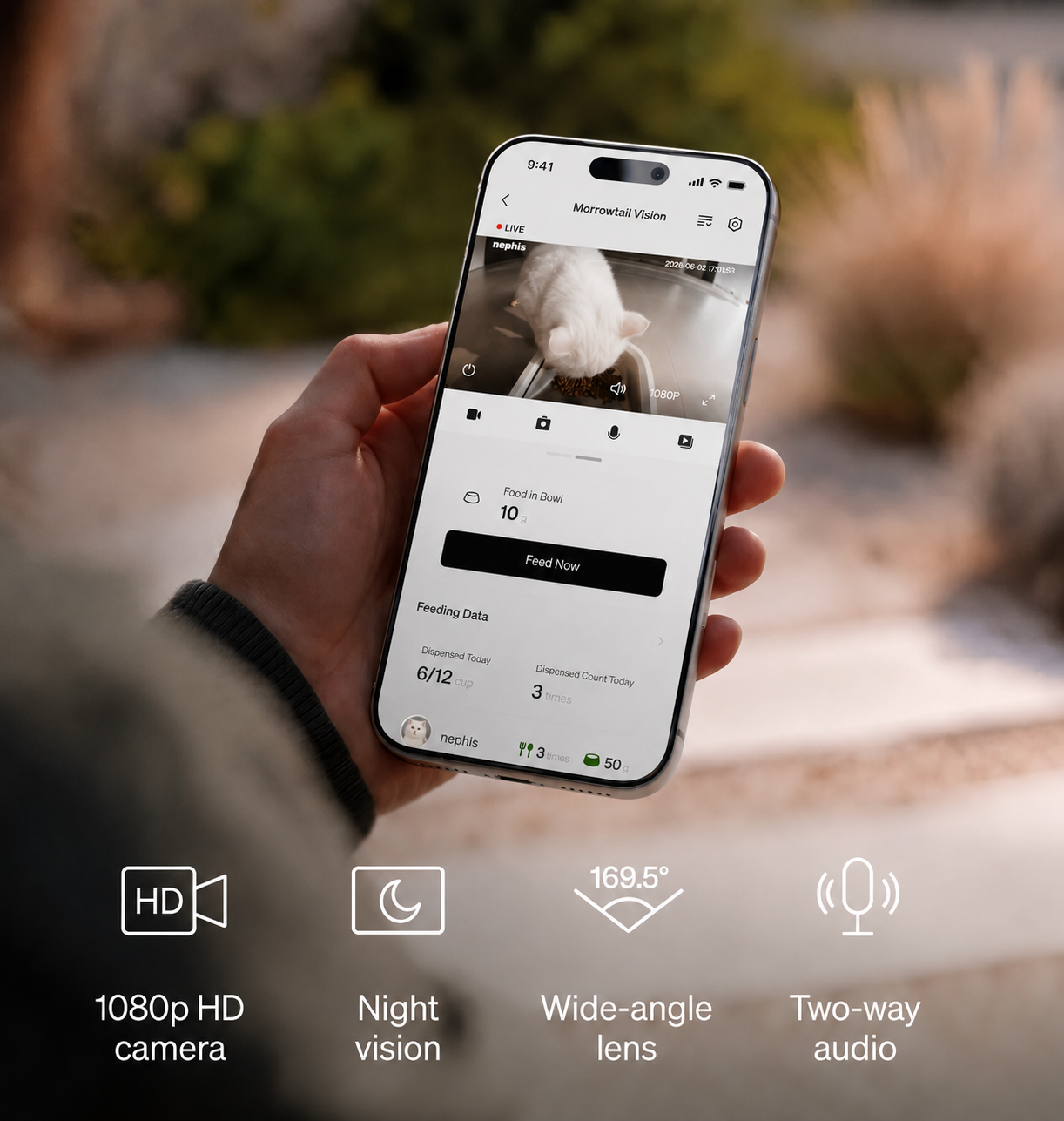 Morrowtail camera feeder live-view interface
